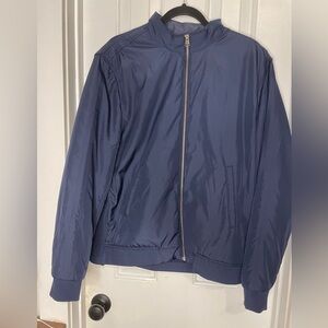 Men's Con.Struct Navy Bomber Jacket Size Medium Classy NWOT